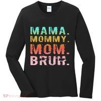 Funny Mother Day Sarcastic Mama Mommy Mom Bruh Women's Long Sleeve Shirt thumb 0