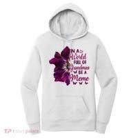 Floral Mothers Day In A World Full Of Grandmas Be A Meme Women's Hoodie thumb 0