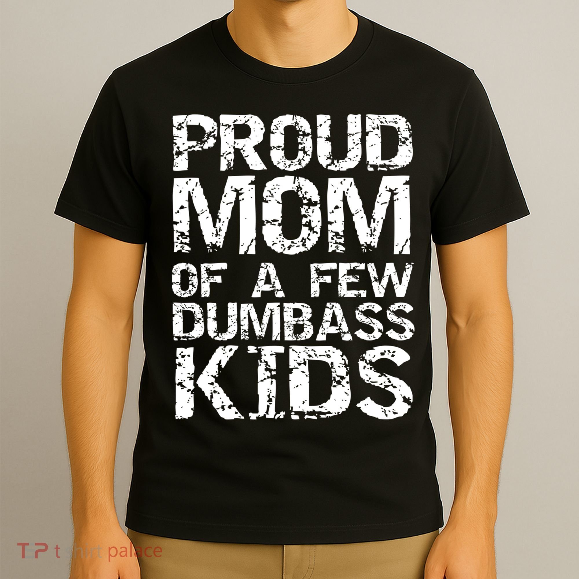Funny Mother's Day Joke Gift Proud Mom Of A Few Dumbass  T-Shirt