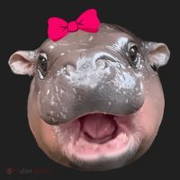 Funny Moo Deng Hippo Cute Baby Pygmy Coquette Women's Sweatshirt thumb 2