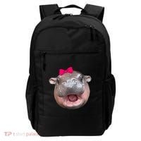 Funny Moo Deng Hippo Cute Baby Pygmy Coquette Backpack thumb 0