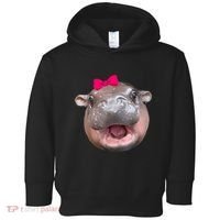 Funny Moo Deng Hippo Cute Baby Pygmy Coquette Toddler Hoodie thumb 0