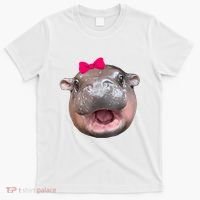 Funny Moo Deng Hippo Cute Baby Pygmy Coquette T-Shirt thumb 0