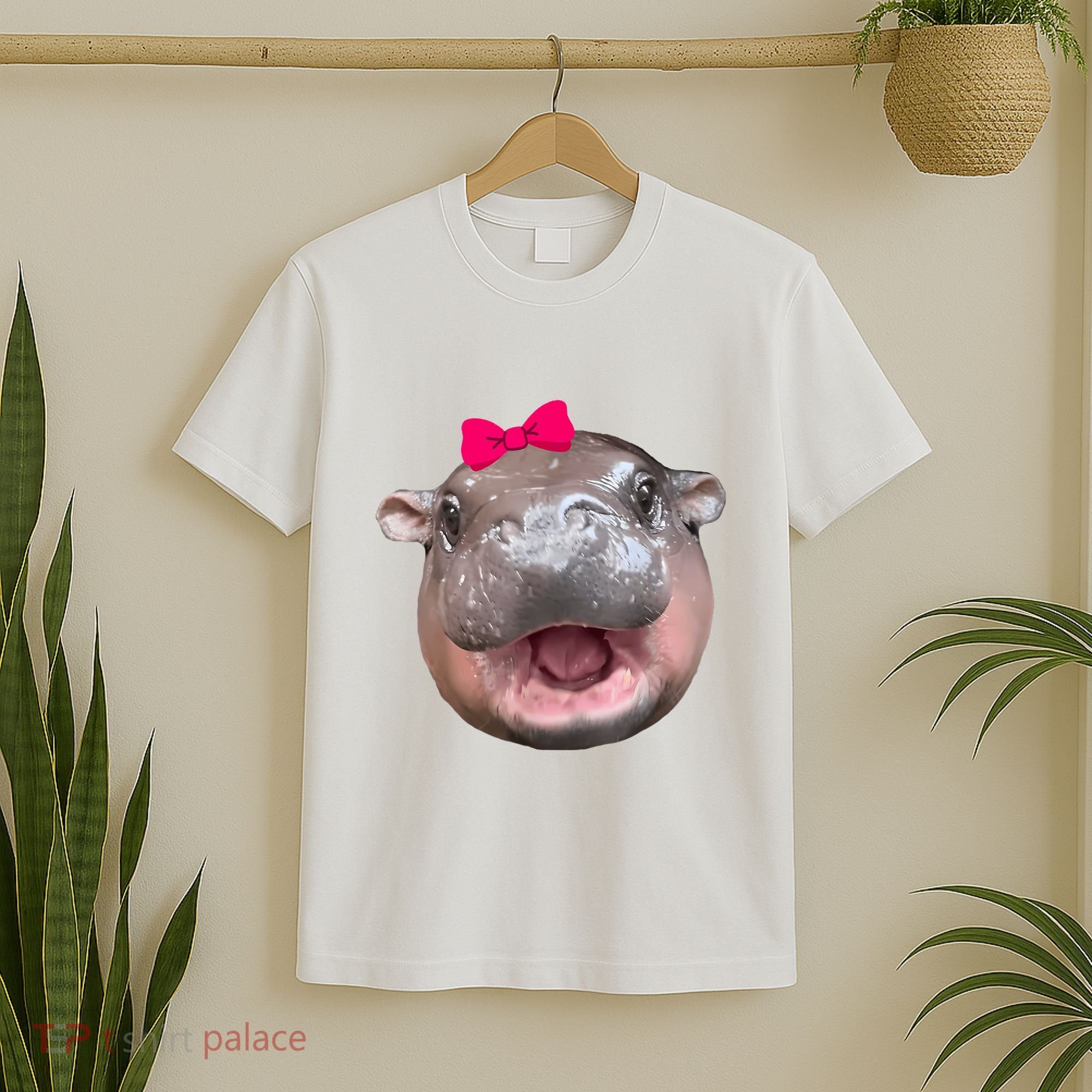 Funny Moo Deng Hippo Cute Baby Pygmy Coquette T-Shirt