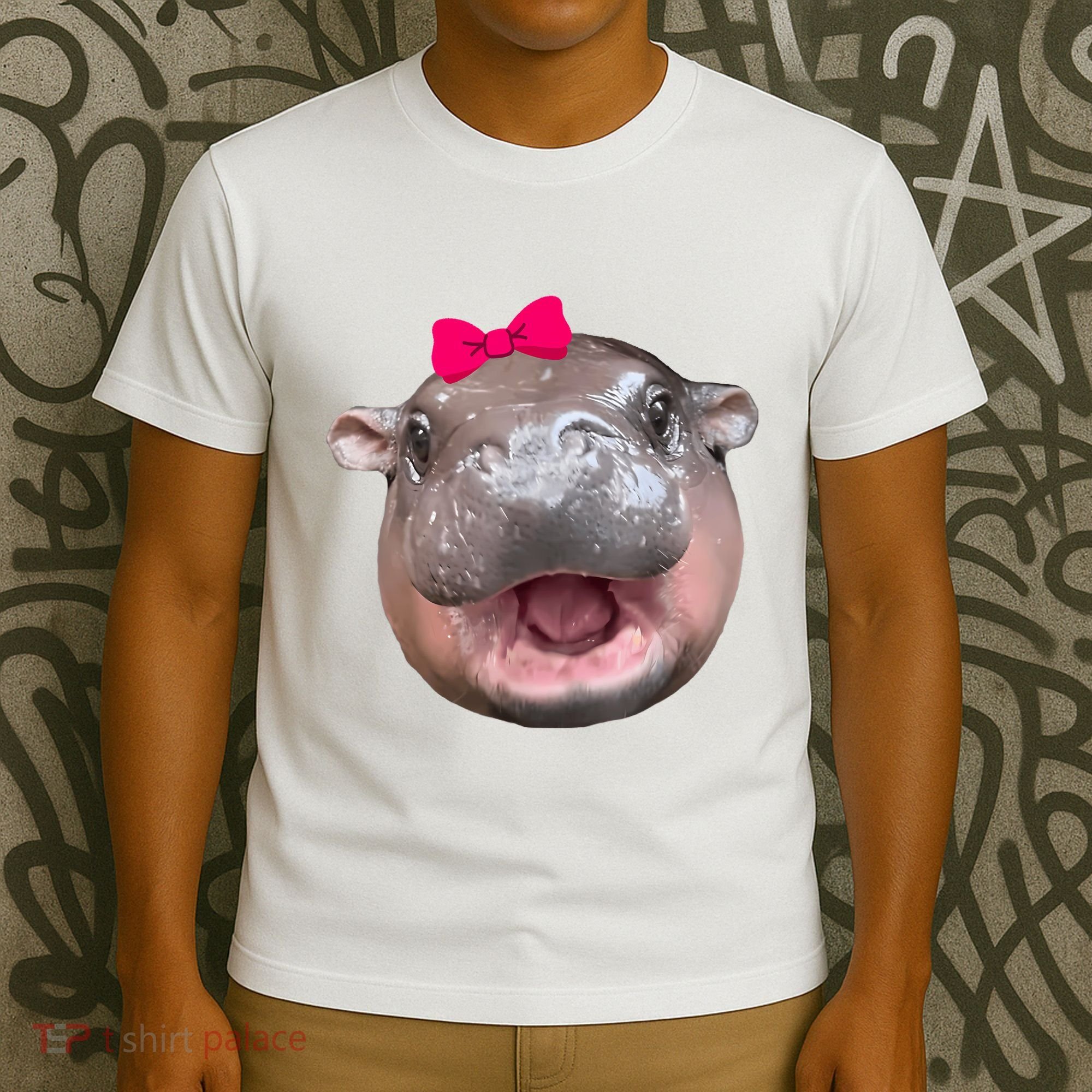 Funny Moo Deng Hippo Cute Baby Pygmy Coquette T-Shirt