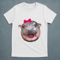 Funny Moo Deng Hippo Cute Baby Pygmy Coquette T-Shirt thumb 5