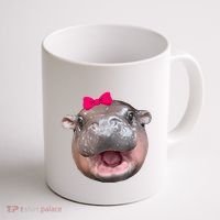 Funny Moo Deng Hippo Cute Baby Pygmy Coquette Coffee Mug thumb 1