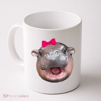 Funny Moo Deng Hippo Cute Baby Pygmy Coquette Coffee Mug