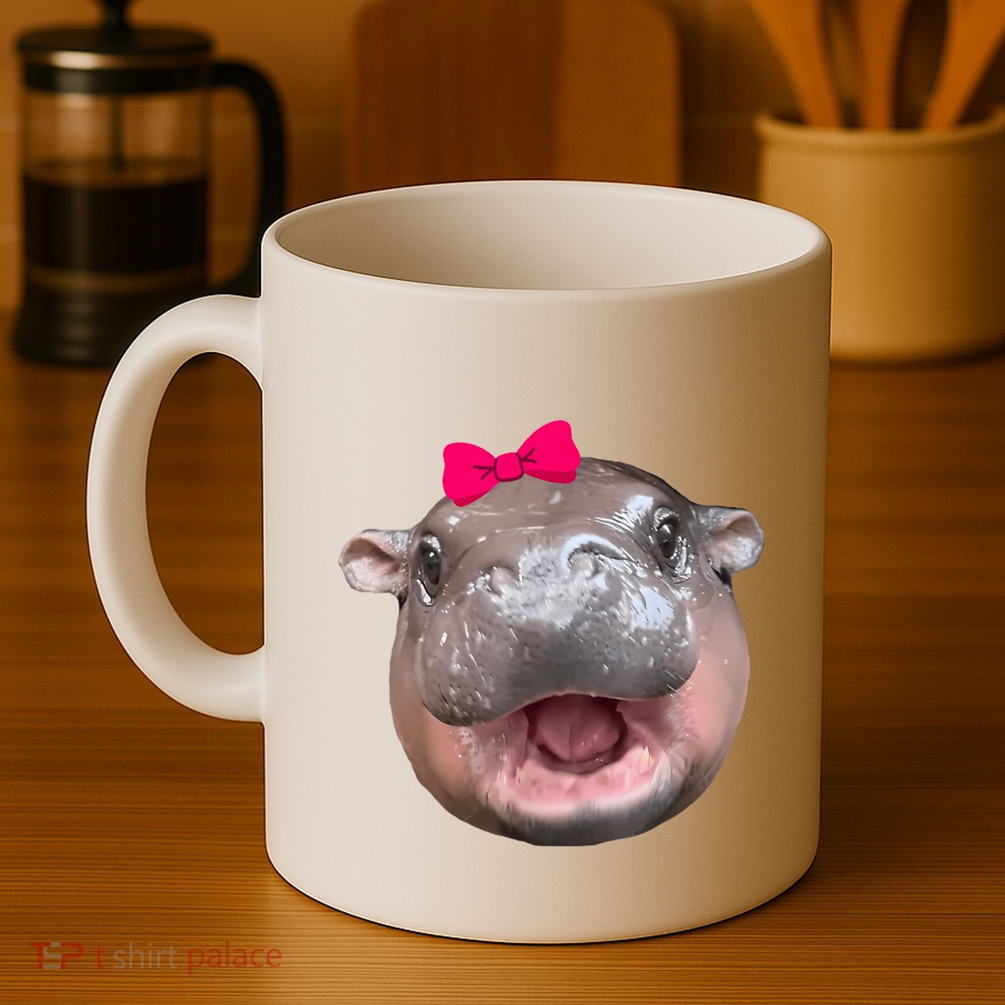 Funny Moo Deng Hippo Cute Baby Pygmy Coquette Coffee Mug
