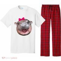 Funny Moo Deng Hippo Cute Baby Pygmy Coquette Pajama Set thumb 0