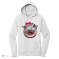 Funny Moo Deng Hippo Cute Baby Pygmy Coquette Women's Hoodie thumb 0