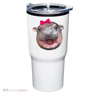 Funny Moo Deng Hippo Cute Baby Pygmy Coquette Tumbler