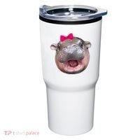 Funny Moo Deng Hippo Cute Baby Pygmy Coquette Tumbler thumb 0
