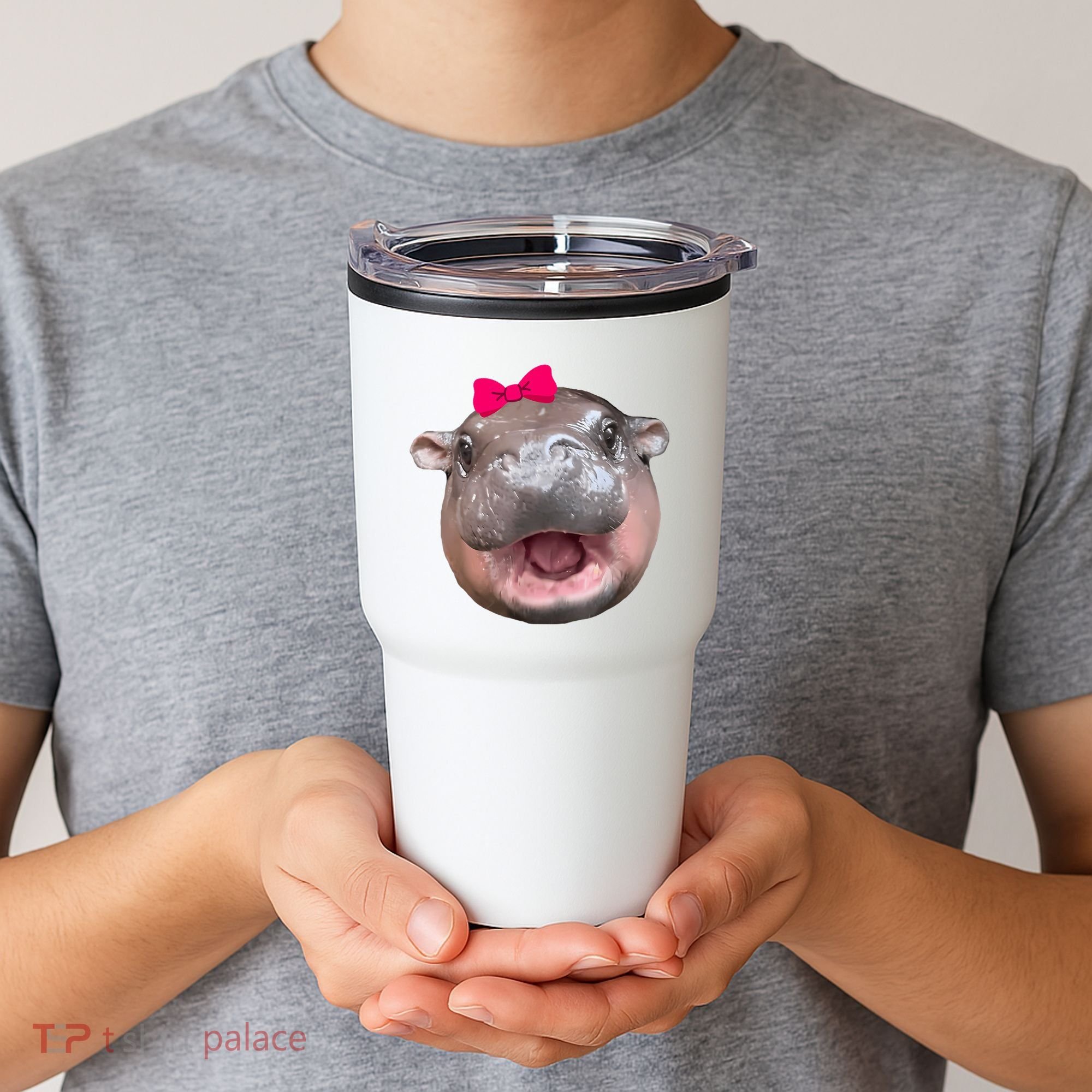 Funny Moo Deng Hippo Cute Baby Pygmy Coquette Tumbler