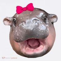 Funny Moo Deng Hippo Cute Baby Pygmy Coquette Mousepad thumb 1