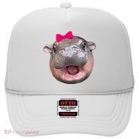 Funny Moo Deng Hippo Cute Baby Pygmy Coquette Hat thumb 0