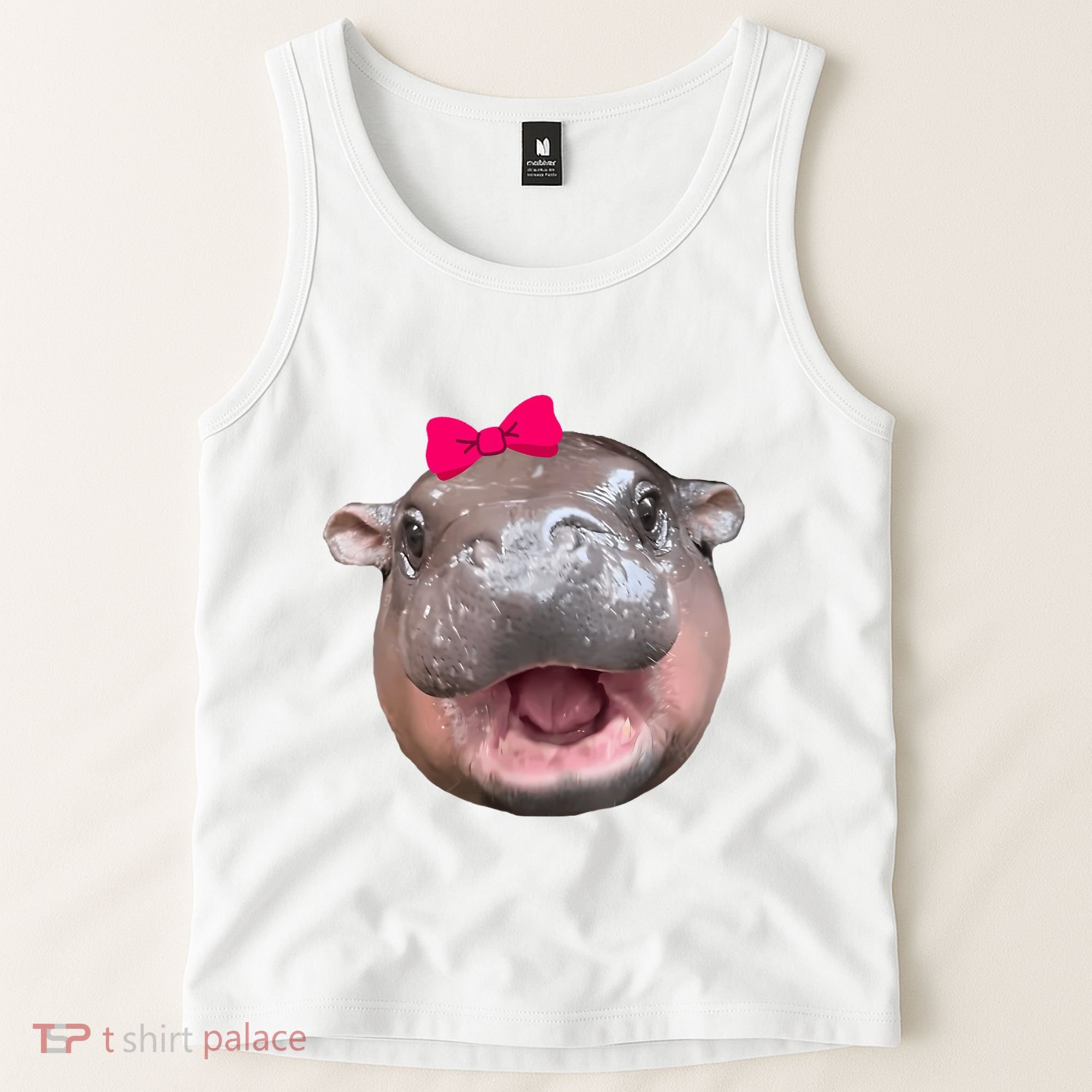 Funny Moo Deng Hippo Cute Baby Pygmy Coquette Tank Top