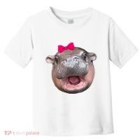 Funny Moo Deng Hippo Cute Baby Pygmy Coquette Toddler T-Shirt thumb 0