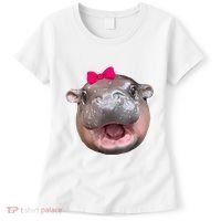 Funny Moo Deng Hippo Cute Baby Pygmy Coquette Women's T-Shirt thumb 0