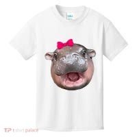 Funny Moo Deng Hippo Cute Baby Pygmy Coquette Kids T-Shirt thumb 0