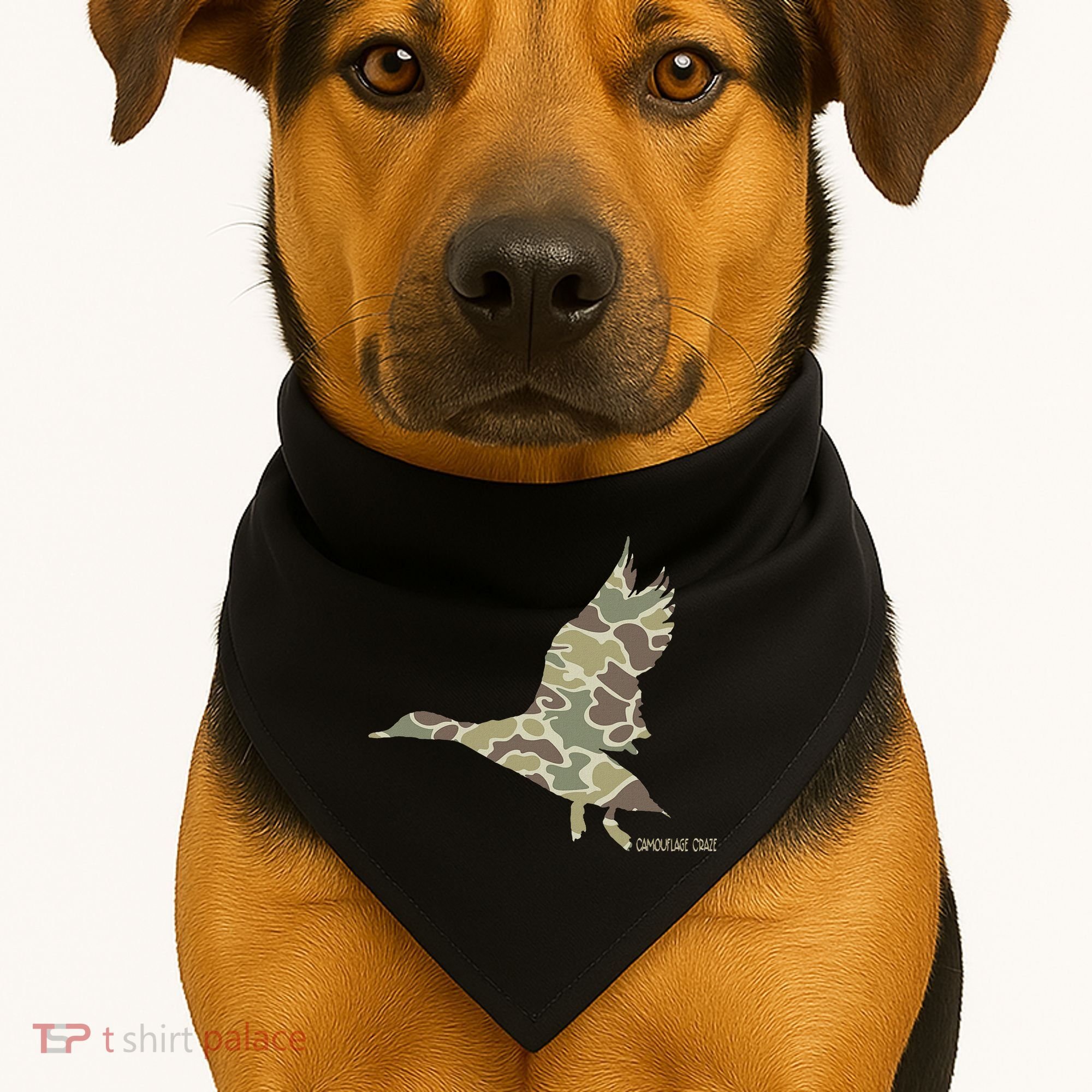 Flying Mallard Duck Camouflage Camo Duck Hunting Camo Hunter USA-Made Doggie Bandana