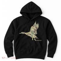 Flying Mallard Duck Camouflage Camo Duck Hunting Camo Hunter Hoodie thumb 0