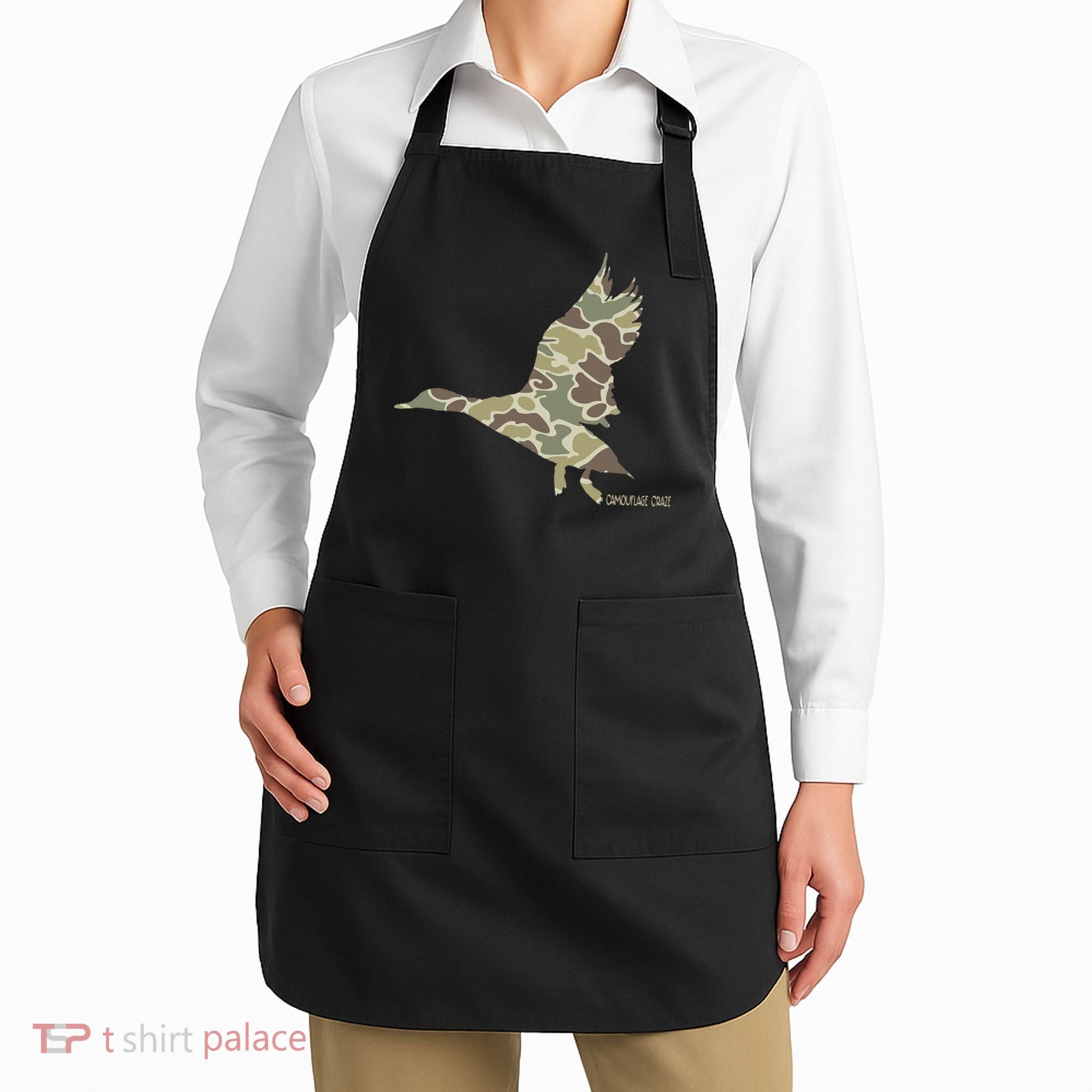 Flying Mallard Duck Camouflage Camo Duck Hunting Camo Hunter Apron