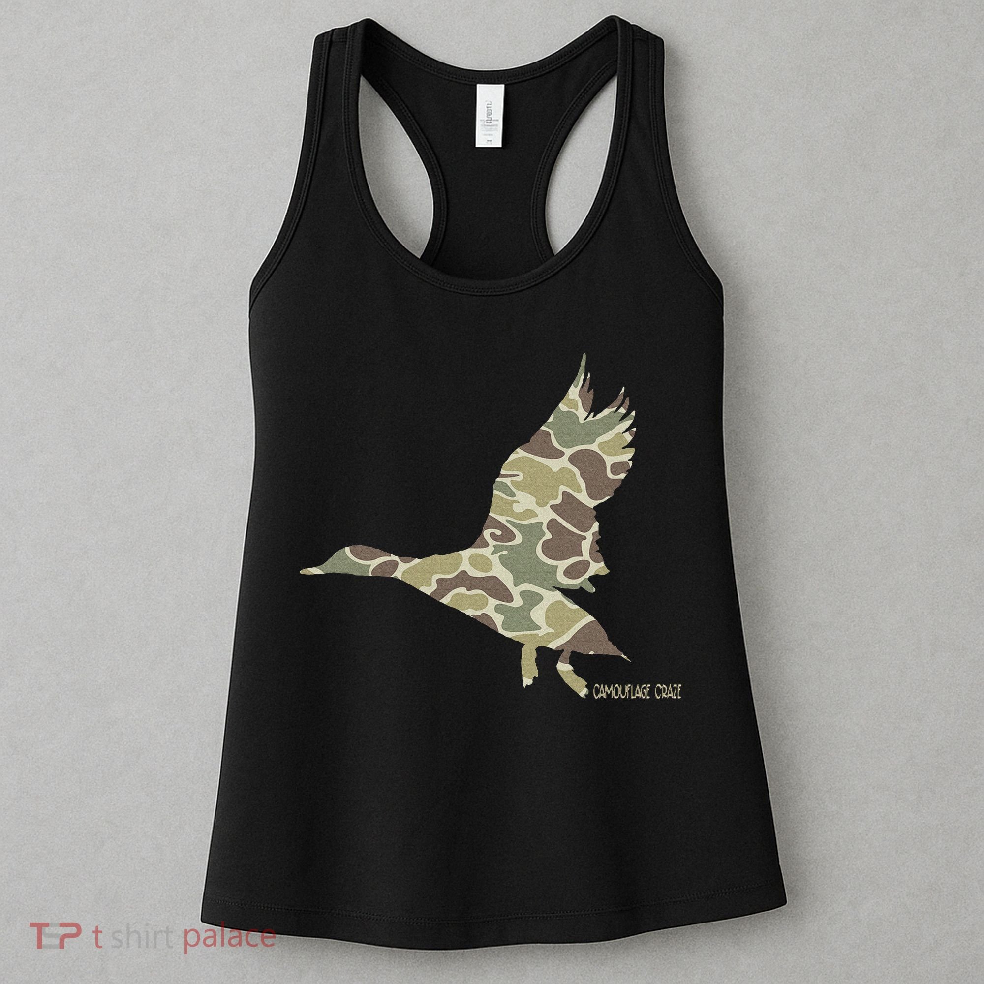 Flying Mallard Duck Camouflage Camo Duck Hunting Camo Hunter Women's Tank Top