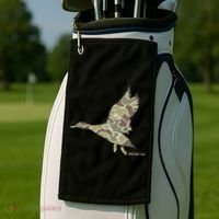 Flying Mallard Duck Camouflage Camo Duck Hunting Camo Hunter Golf Towel thumb 2