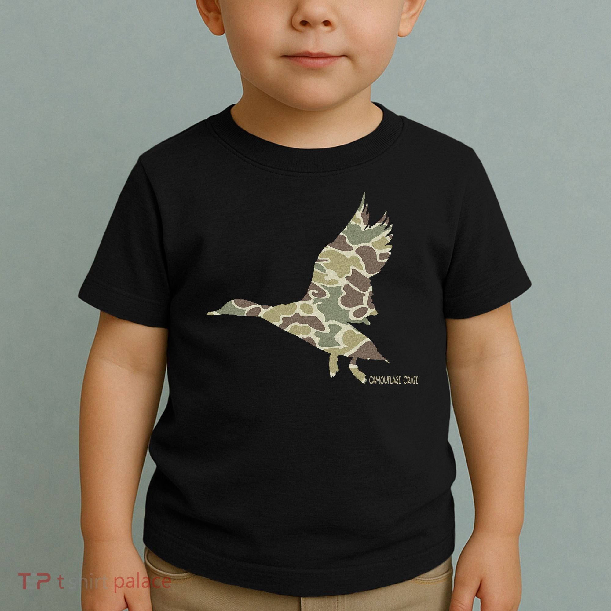 Flying Mallard Duck Camouflage Camo Duck Hunting Camo Hunter Toddler T-Shirt