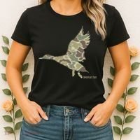 Flying Mallard Duck Camouflage Camo Duck Hunting Camo Hunter Women's T-Shirt thumb 2