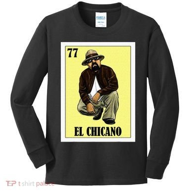 Funny Mexican Design For Chicanos El Chicano Kids Long Sleeve Shirt