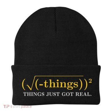 Funny Math Equation Things Just Got Real Funny Saying Beanie