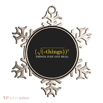 Funny Math Equation Things Just Got Real Funny Saying Ornament