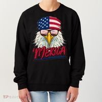 Funny Merica Eagle USA American Flag Women's Sweatshirt thumb 0