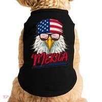 Funny Merica Eagle USA American Flag Doggie Tank thumb 0