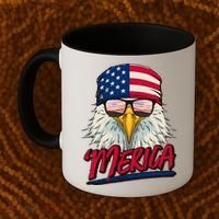 Funny Merica Eagle USA American Flag Coffee Mug thumb 2