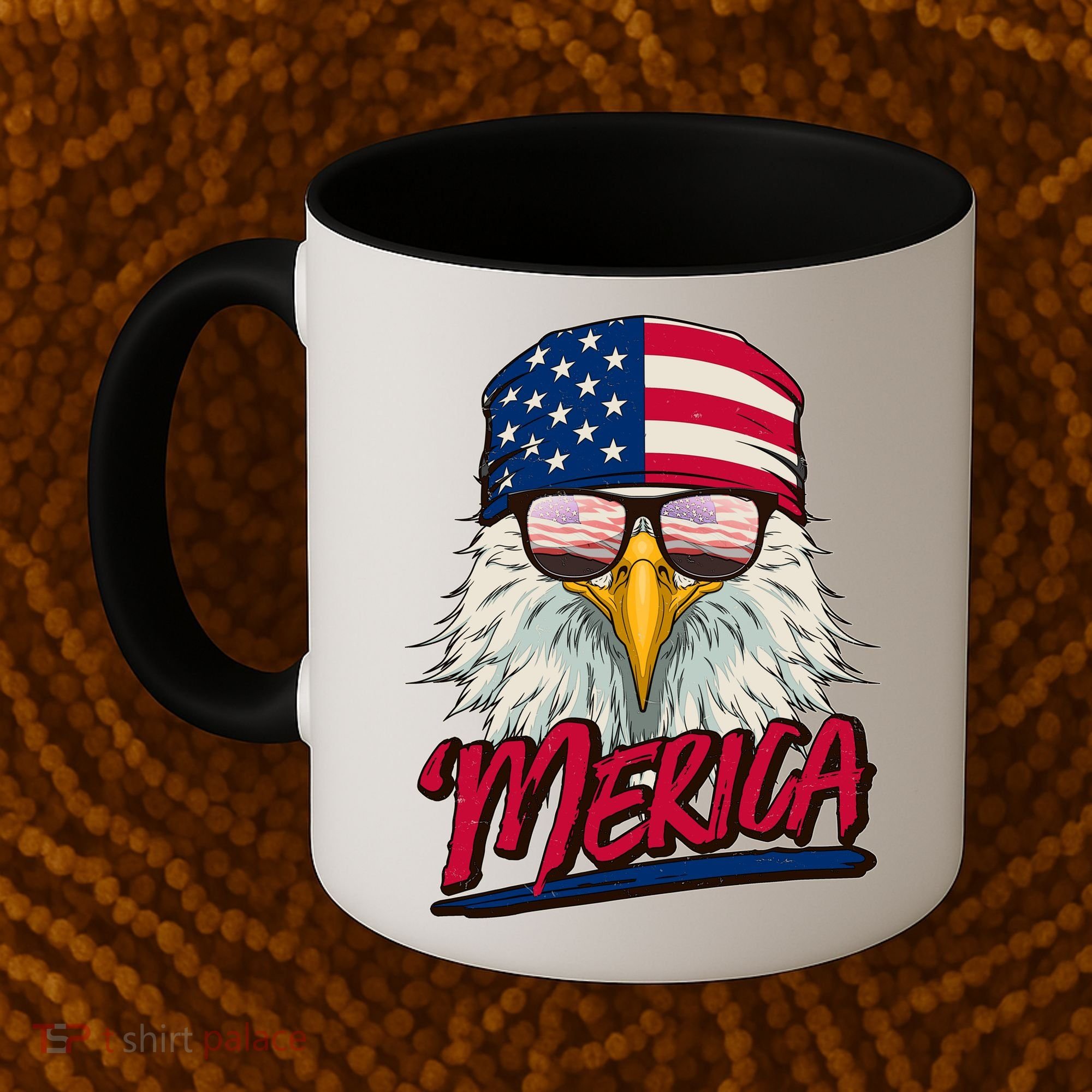 Funny Merica Eagle USA American Flag Coffee Mug