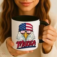 Funny Merica Eagle USA American Flag Coffee Mug thumb 3