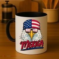 Funny Merica Eagle USA American Flag Coffee Mug thumb 4
