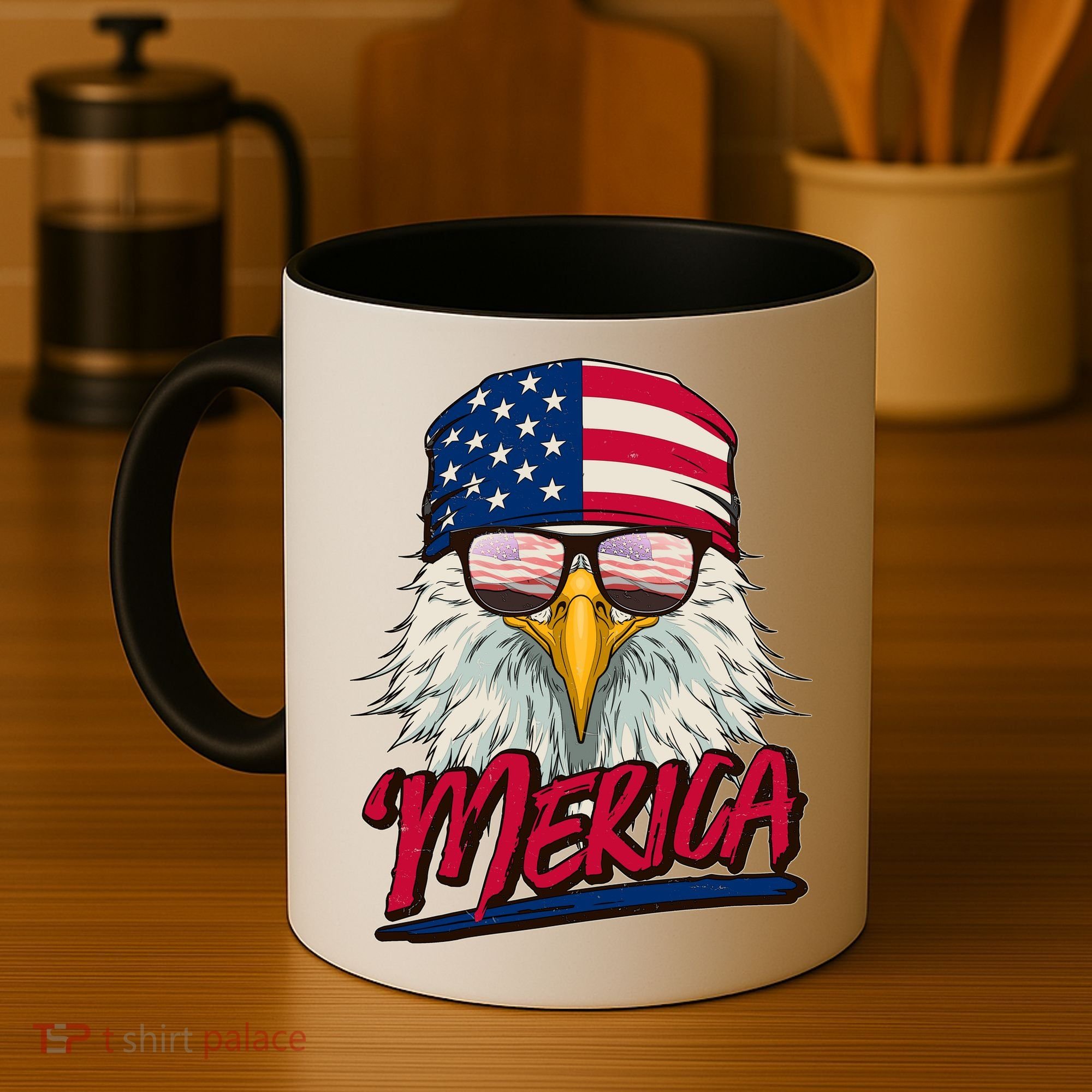 Funny Merica Eagle USA American Flag Coffee Mug