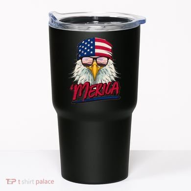 Funny Merica Eagle USA American Flag Tumbler