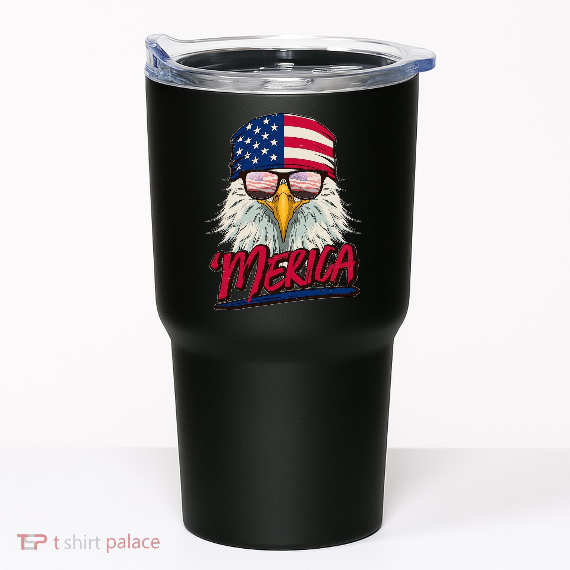 Funny Merica Eagle USA American Flag Tumbler