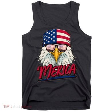 Funny Merica Eagle USA American Flag Tank Top