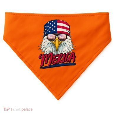 Funny Merica Eagle USA American Flag USA-Made Doggie Bandana