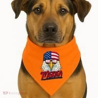 Funny Merica Eagle USA American Flag USA-Made Doggie Bandana thumb 1
