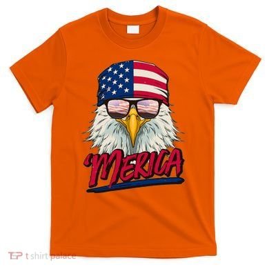 Funny Merica Eagle USA American Flag T-Shirt