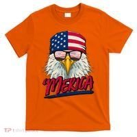 Funny Merica Eagle USA American Flag T-Shirt thumb 0