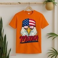 Funny Merica Eagle USA American Flag T-Shirt thumb 2