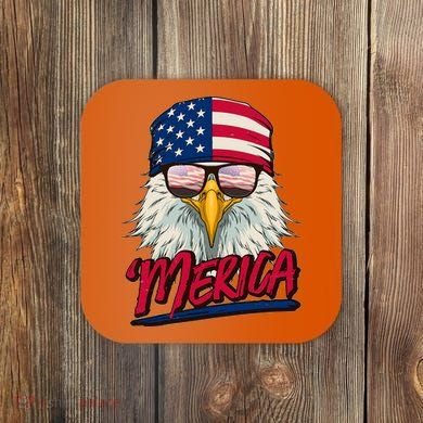 Funny Merica Eagle USA American Flag Coaster